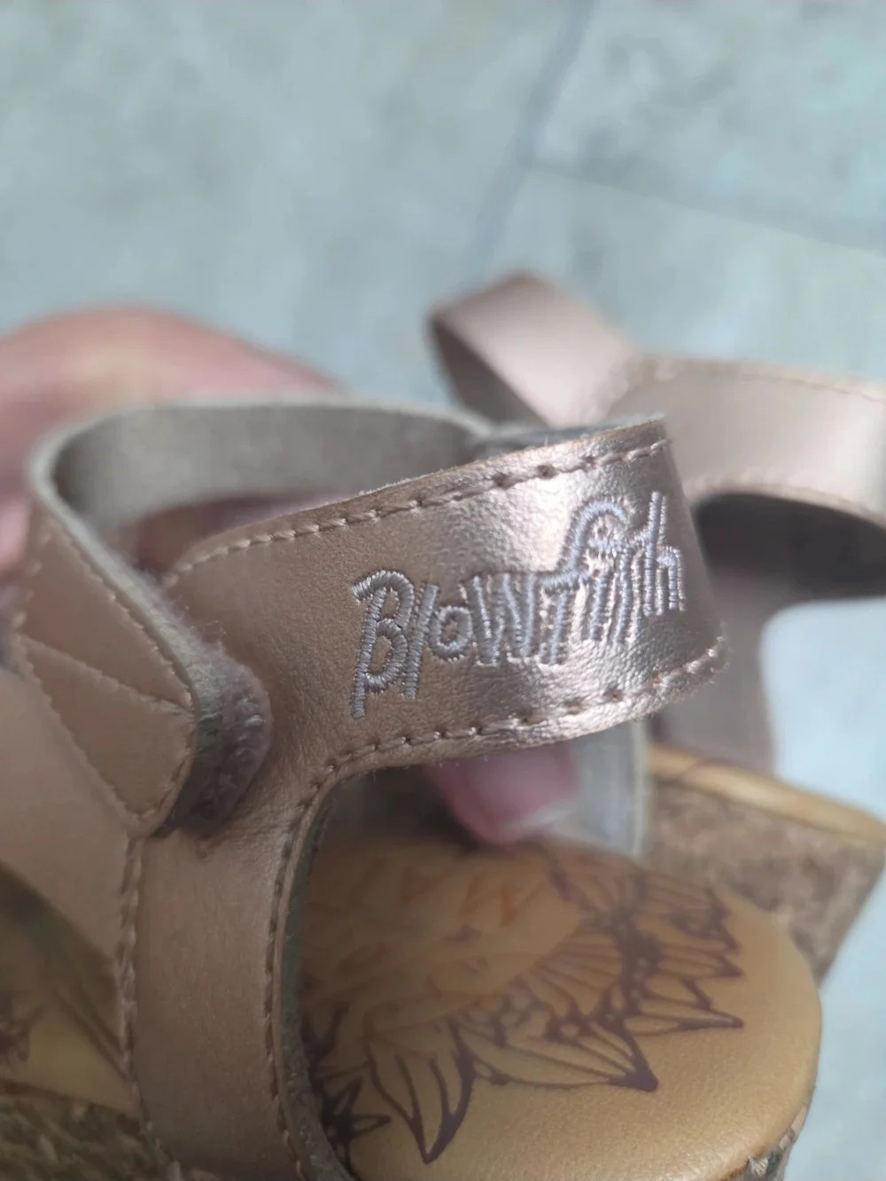 - Blowfish Girls Metallic Rose Gold Wedge Sandals
